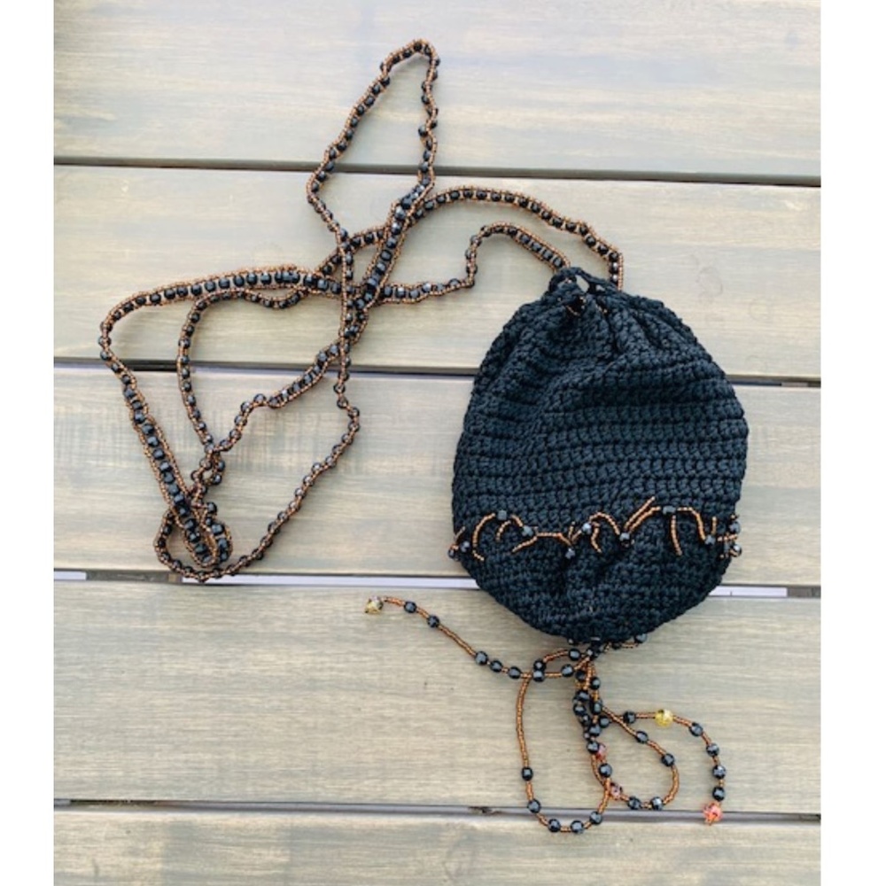 Crochet / Bead Mini Crossbody Bag